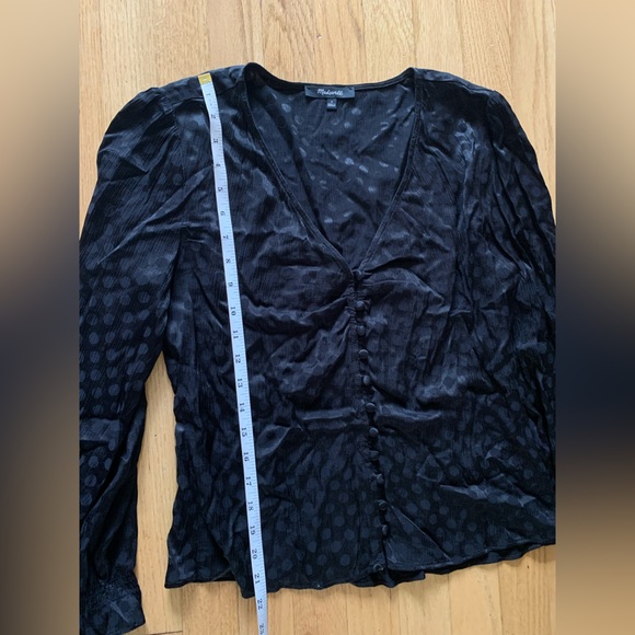 Madewell // Black Polka Dot Blouse - Picture 8 of 9